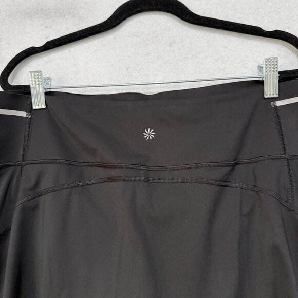 Athleta Skort Womens XLT Black Reflective Run Shorts Built In Pockets Activewear - Picture 13 of 14